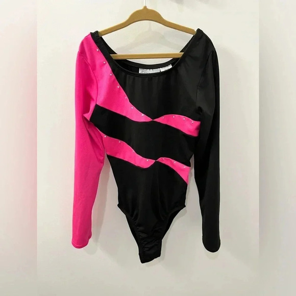 3/$15 Kids Black & Pink Danskin Leotard. Size 10/12 - Picture 1 of 5